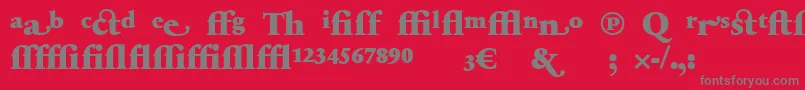 Шрифт SabonnextLtBlackAlternate – серые шрифты на красном фоне
