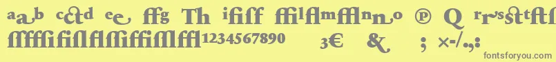 Шрифт SabonnextLtBlackAlternate – серые шрифты на жёлтом фоне