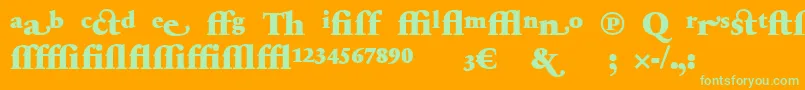 SabonnextLtBlackAlternate Font – Green Fonts on Orange Background