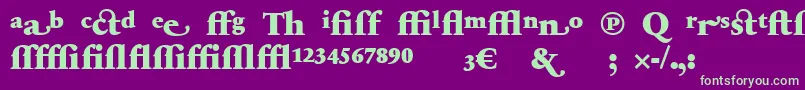 SabonnextLtBlackAlternate Font – Green Fonts on Purple Background