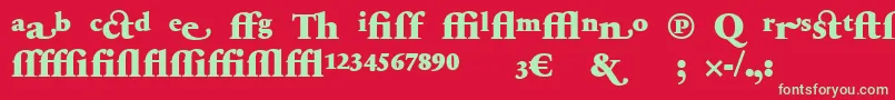 SabonnextLtBlackAlternate Font – Green Fonts on Red Background