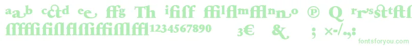 フォントSabonnextLtBlackAlternate – 白い背景に緑のフォント