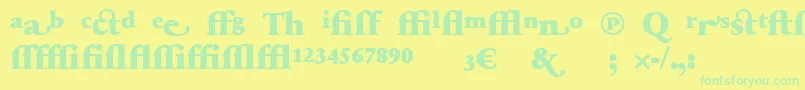 SabonnextLtBlackAlternate Font – Green Fonts on Yellow Background