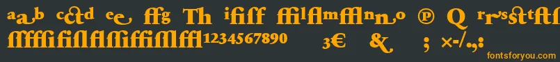 SabonnextLtBlackAlternate Font – Orange Fonts on Black Background