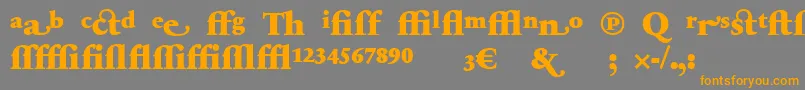 フォントSabonnextLtBlackAlternate – オレンジの文字は灰色の背景にあります。