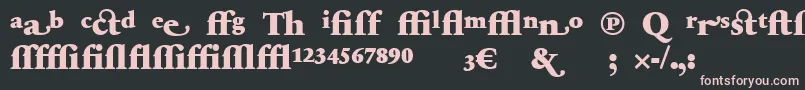 SabonnextLtBlackAlternate-fontti – vaaleanpunaiset fontit mustalla taustalla