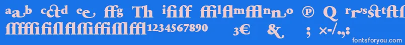 フォントSabonnextLtBlackAlternate – ピンクの文字、青い背景