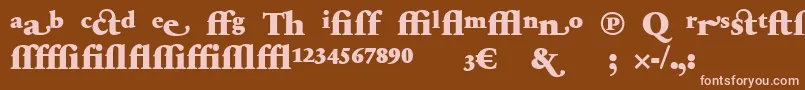 SabonnextLtBlackAlternate Font – Pink Fonts on Brown Background