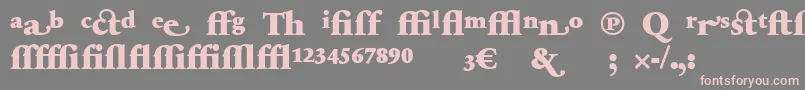 Шрифт SabonnextLtBlackAlternate – розовые шрифты на сером фоне