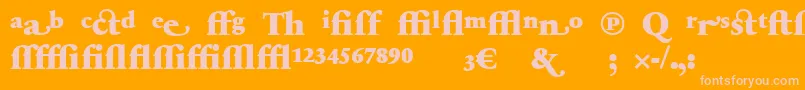 SabonnextLtBlackAlternate-Schriftart – Rosa Schriften auf orangefarbenem Hintergrund
