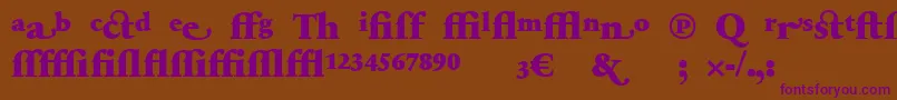 SabonnextLtBlackAlternate Font – Purple Fonts on Brown Background