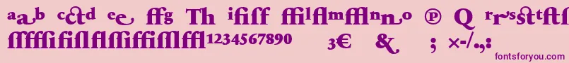 フォントSabonnextLtBlackAlternate – ピンクの背景に紫のフォント