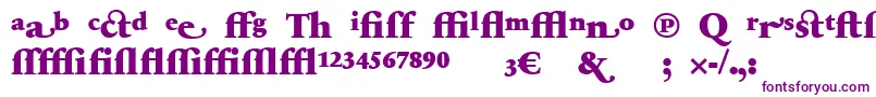 Шрифт SabonnextLtBlackAlternate – фиолетовые шрифты на белом фоне
