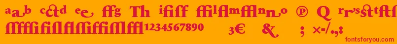 Шрифт SabonnextLtBlackAlternate – красные шрифты на оранжевом фоне