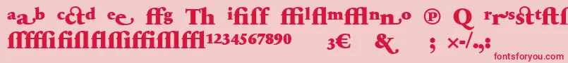 SabonnextLtBlackAlternate Font – Red Fonts on Pink Background