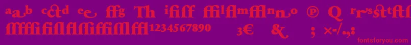 SabonnextLtBlackAlternate-fontti – punaiset fontit violetilla taustalla