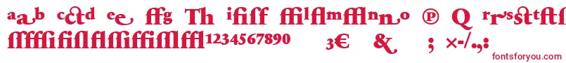 Шрифт SabonnextLtBlackAlternate – красные шрифты на белом фоне