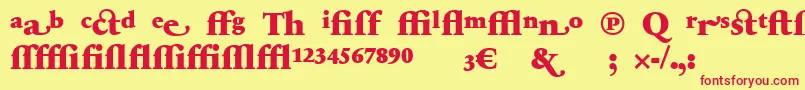 SabonnextLtBlackAlternate Font – Red Fonts on Yellow Background