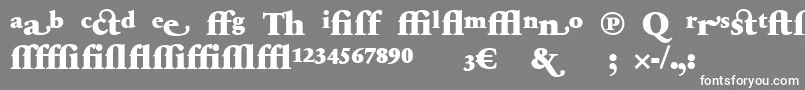SabonnextLtBlackAlternate-Schriftart – Weiße Schriften auf grauem Hintergrund