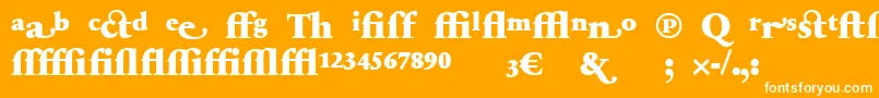 Шрифт SabonnextLtBlackAlternate – белые шрифты на оранжевом фоне