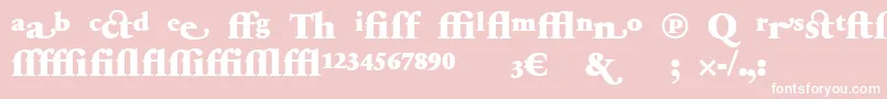 Шрифт SabonnextLtBlackAlternate – белые шрифты на розовом фоне