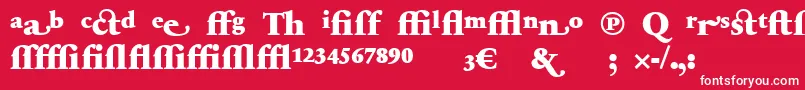 Шрифт SabonnextLtBlackAlternate – белые шрифты на красном фоне