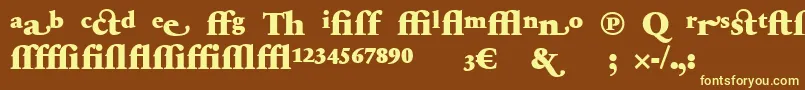 SabonnextLtBlackAlternate Font – Yellow Fonts on Brown Background