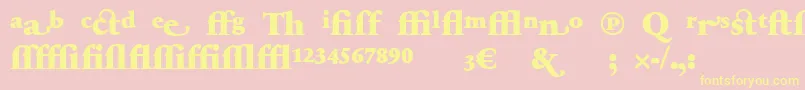 SabonnextLtBlackAlternate Font – Yellow Fonts on Pink Background