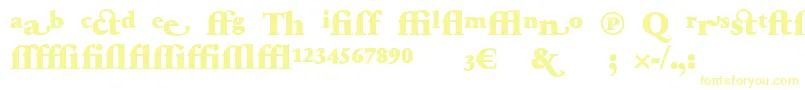 SabonnextLtBlackAlternate-fontti – keltaiset fontit valkoisella taustalla