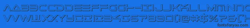 Telemarines3D1 Font – Black Fonts on Blue Background