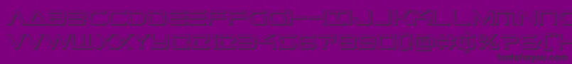 Telemarines3D1 Font – Black Fonts on Purple Background