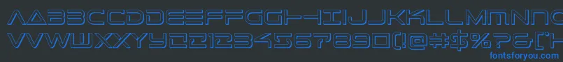 Telemarines3D1 Font – Blue Fonts on Black Background