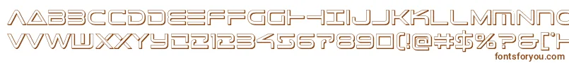 Шрифт Telemarines3D1 – коричневые шрифты на белом фоне