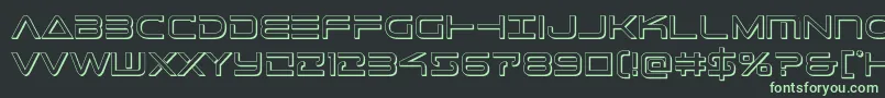 Telemarines3D1 Font – Green Fonts on Black Background