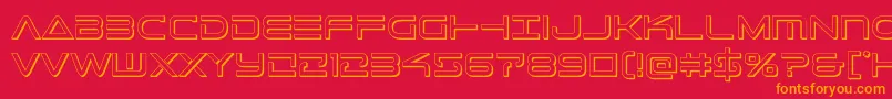 Telemarines3D1 Font – Orange Fonts on Red Background