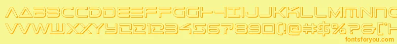 Telemarines3D1 Font – Orange Fonts on Yellow Background