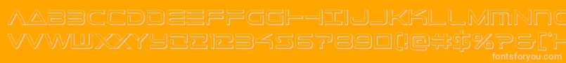 Telemarines3D1-Schriftart – Rosa Schriften auf orangefarbenem Hintergrund