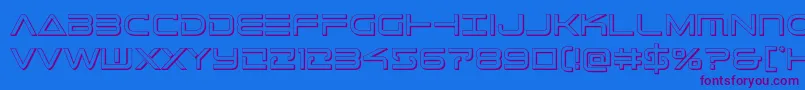 Telemarines3D1 Font – Purple Fonts on Blue Background