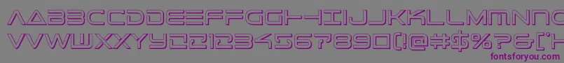 Telemarines3D1-Schriftart – Violette Schriften auf grauem Hintergrund