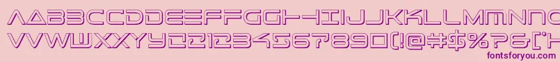 Telemarines3D1 Font – Purple Fonts on Pink Background