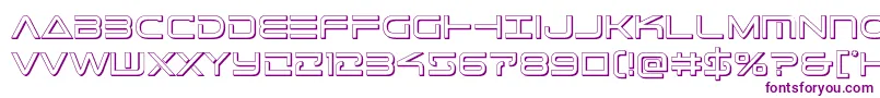 Telemarines3D1 Font – Purple Fonts on White Background