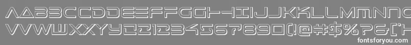 Telemarines3D1 Font – White Fonts on Gray Background