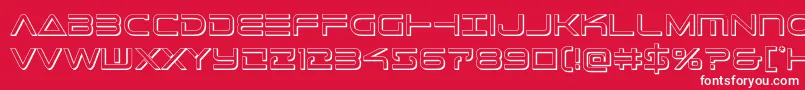 Telemarines3D1 Font – White Fonts on Red Background