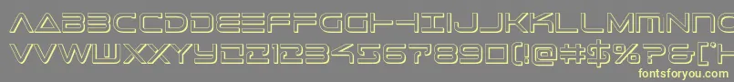 Telemarines3D1 Font – Yellow Fonts on Gray Background