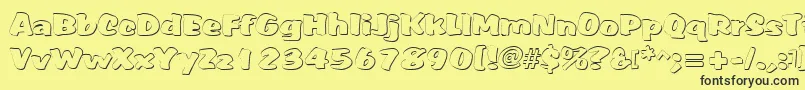 Somora Font – Black Fonts on Yellow Background