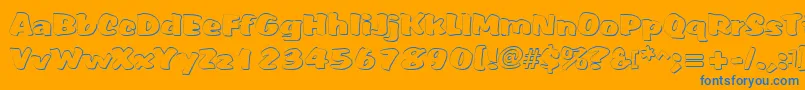 More about Somora Font Somora Font – Blue Fonts on Orange Background