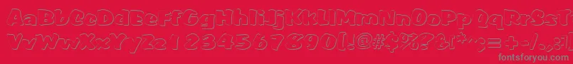 Somora Font – Gray Fonts on Red Background