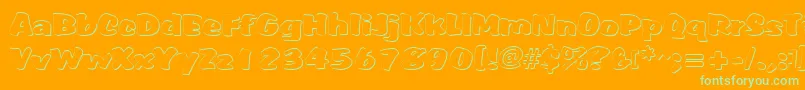 Somora Font – Green Fonts on Orange Background