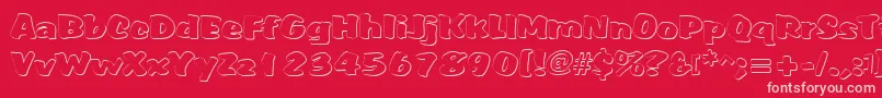 Somora Font – Pink Fonts on Red Background