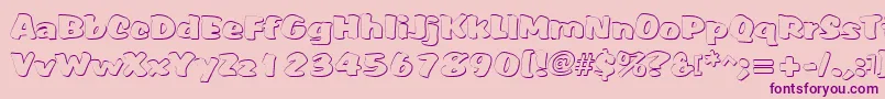 Somora Font – Purple Fonts on Pink Background